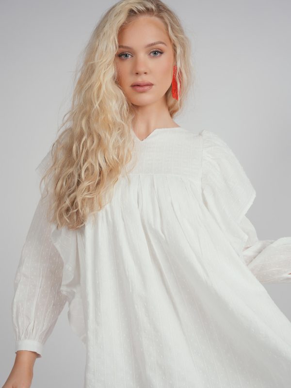 The Ruffle dress - white