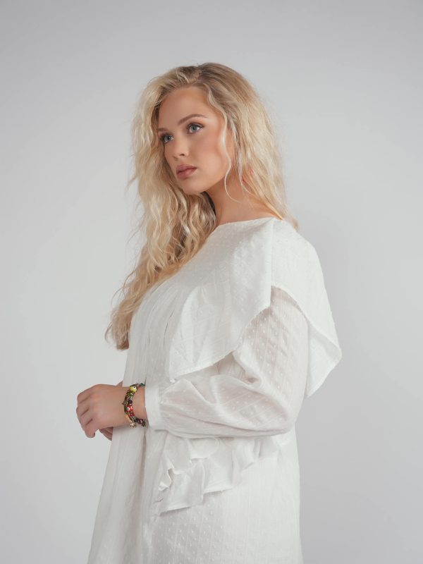 The Ruffle dress - white
