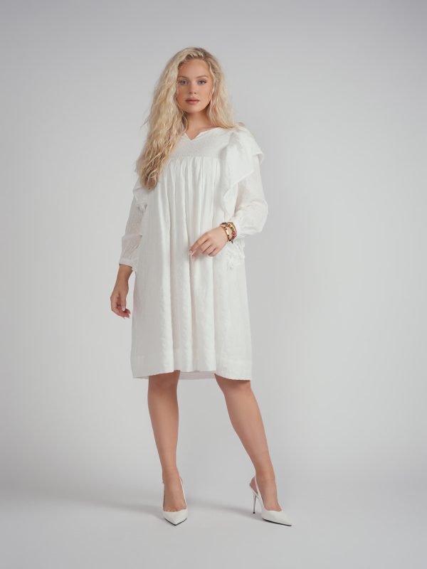 The Ruffle dress - white