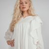 The Ruffle dress - white