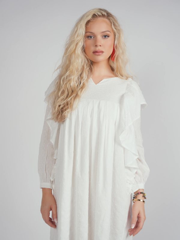 The Ruffle dress - white